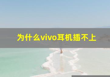 为什么vivo耳机插不上