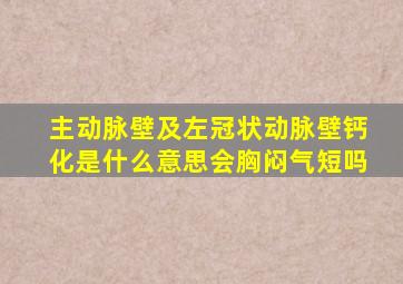 主动脉壁及左冠状动脉壁钙化是什么意思会胸闷气短吗