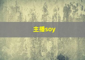 主播soy