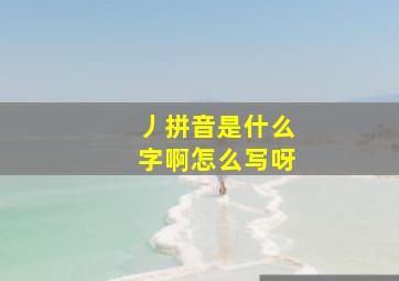 丿拼音是什么字啊怎么写呀