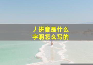 丿拼音是什么字啊怎么写的