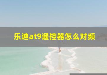 乐迪at9遥控器怎么对频