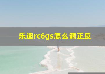 乐迪rc6gs怎么调正反