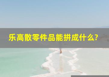 乐高散零件品能拼成什么?