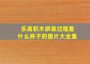 乐高积木拼装过程是什么样子的图片大全集