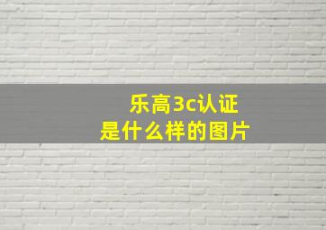 乐高3c认证是什么样的图片