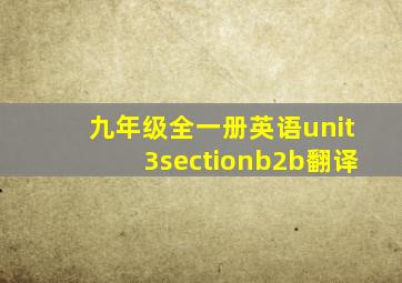 九年级全一册英语unit3sectionb2b翻译