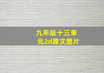 九年级十三单元2d原文图片