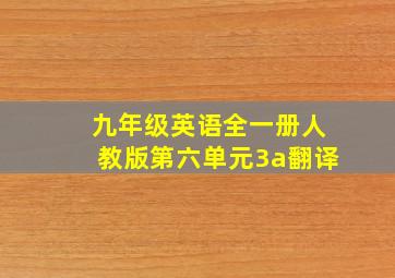 九年级英语全一册人教版第六单元3a翻译