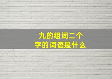 九的组词二个字的词语是什么