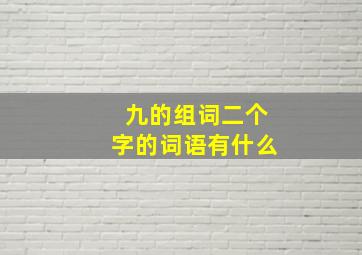 九的组词二个字的词语有什么