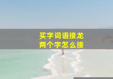 买字词语接龙两个字怎么接