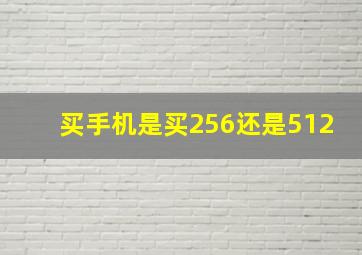 买手机是买256还是512