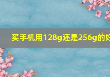 买手机用128g还是256g的好