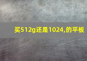 买512g还是1024,的平板