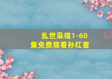 乱世枭雄1-60集免费观看孙红雷