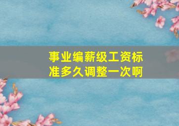 事业编薪级工资标准多久调整一次啊