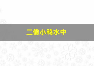 二像小鸭水中