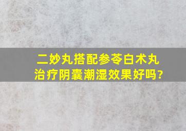 二妙丸搭配参苓白术丸治疗阴囊潮湿效果好吗?