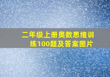 二年级上册奥数思维训练100题及答案图片