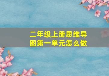 二年级上册思维导图第一单元怎么做