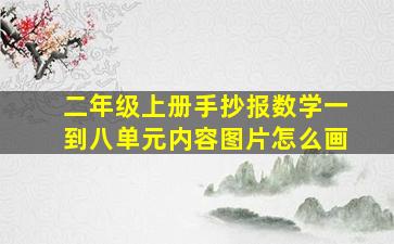 二年级上册手抄报数学一到八单元内容图片怎么画