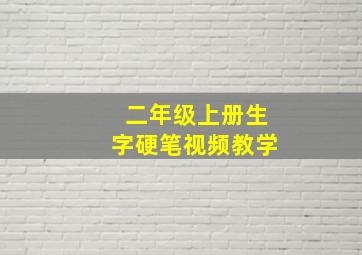 二年级上册生字硬笔视频教学