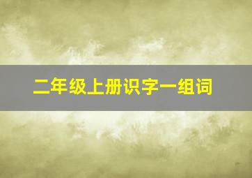 二年级上册识字一组词