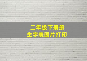 二年级下册册生字表图片打印