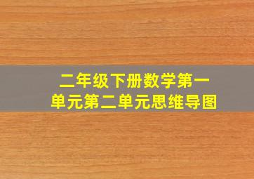 二年级下册数学第一单元第二单元思维导图