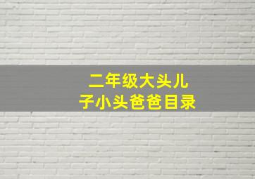 二年级大头儿子小头爸爸目录