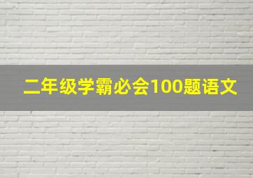 二年级学霸必会100题语文