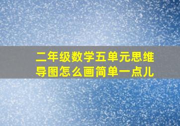 二年级数学五单元思维导图怎么画简单一点儿