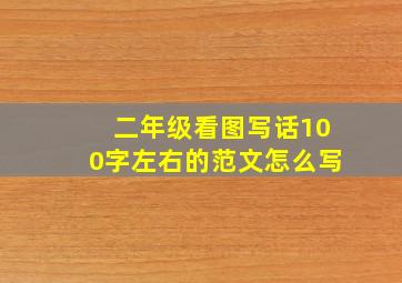 二年级看图写话100字左右的范文怎么写