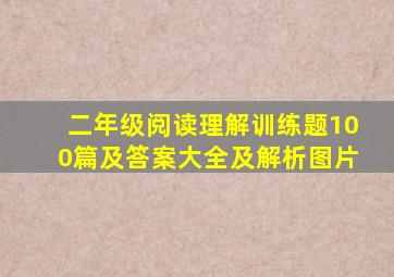 二年级阅读理解训练题100篇及答案大全及解析图片