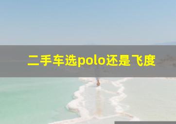 二手车选polo还是飞度