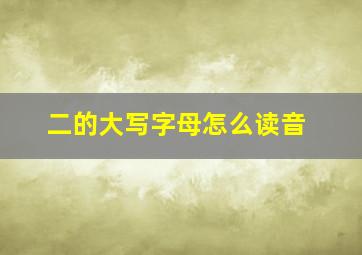 二的大写字母怎么读音