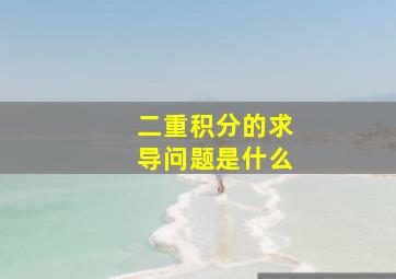 二重积分的求导问题是什么