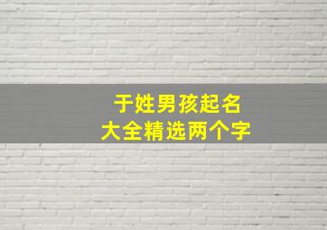 于姓男孩起名大全精选两个字