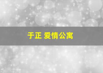 于正 爱情公寓