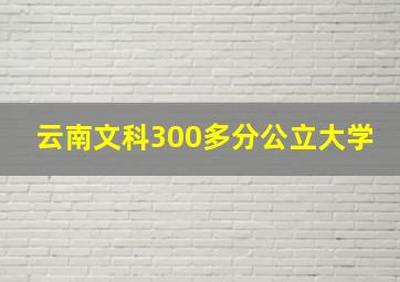 云南文科300多分公立大学