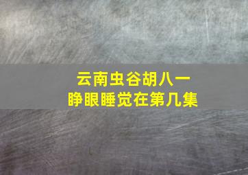 云南虫谷胡八一睁眼睡觉在第几集