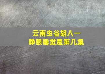 云南虫谷胡八一睁眼睡觉是第几集