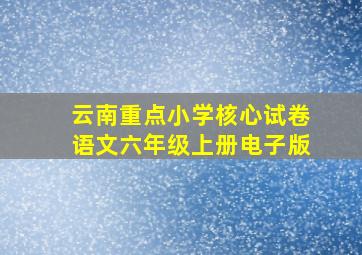 云南重点小学核心试卷语文六年级上册电子版