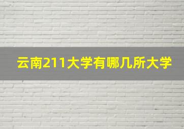 云南211大学有哪几所大学