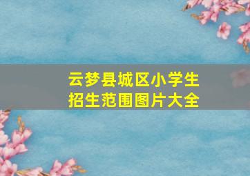 云梦县城区小学生招生范围图片大全