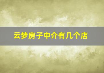 云梦房子中介有几个店