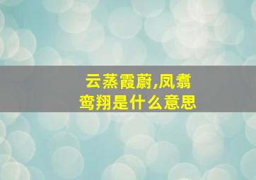 云蒸霞蔚,凤翥鸾翔是什么意思