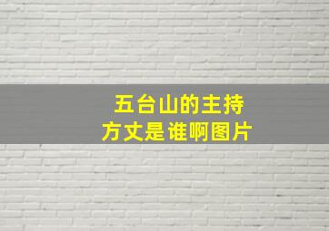 五台山的主持方丈是谁啊图片