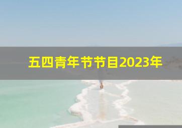 五四青年节节目2023年